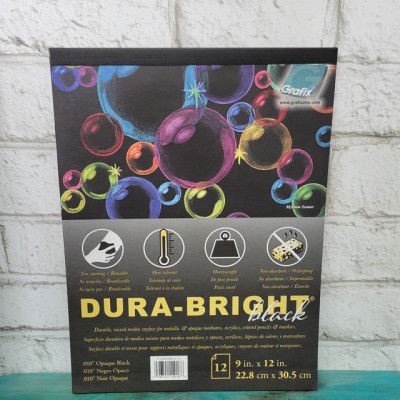 Dura- Bright - Papier noir 9x12